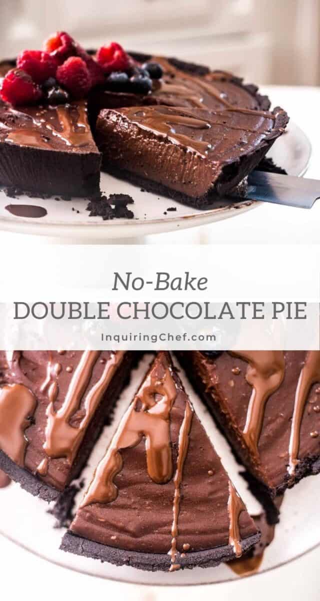 no bake double chocolate pie