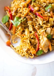 20 Minute Thai Chicken Peanut Noodles | Inquiring Chef