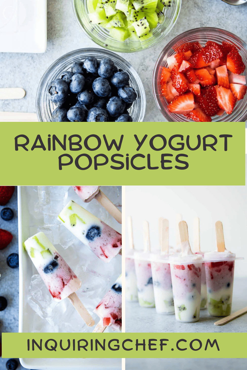 rainbow yogurt popsicles
