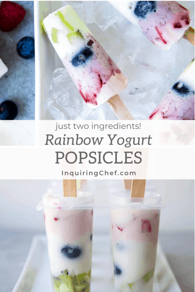 rainbow yogurt popsicles