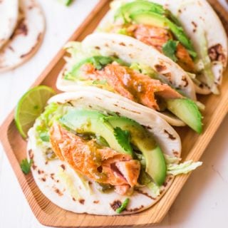 Honey Lime Salmon Tacos