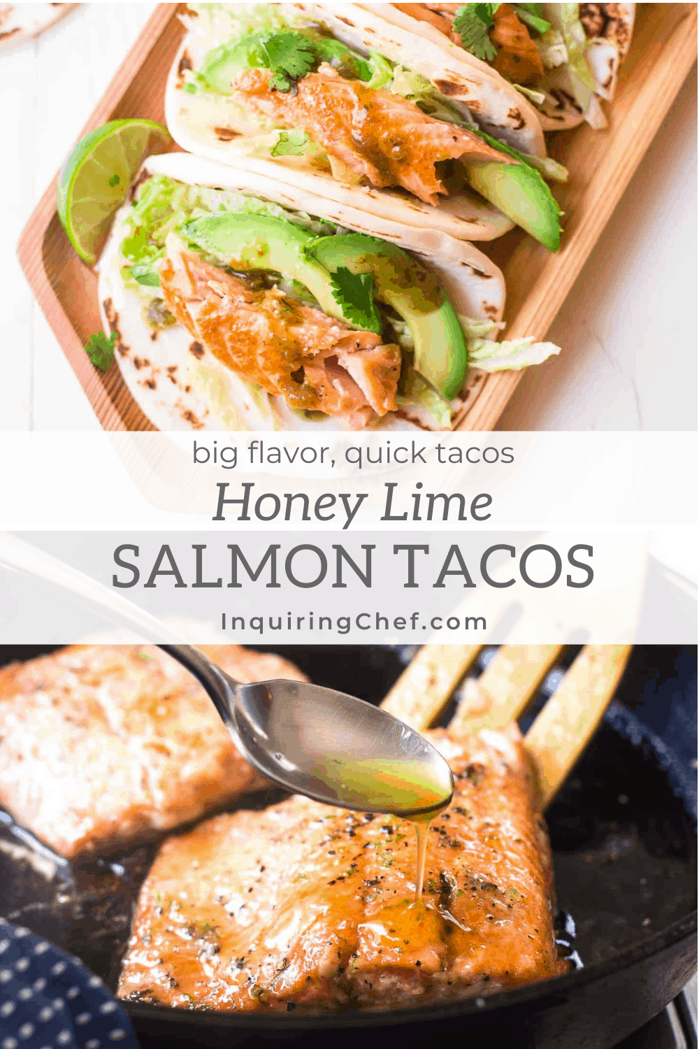 honey lime salmon tacos