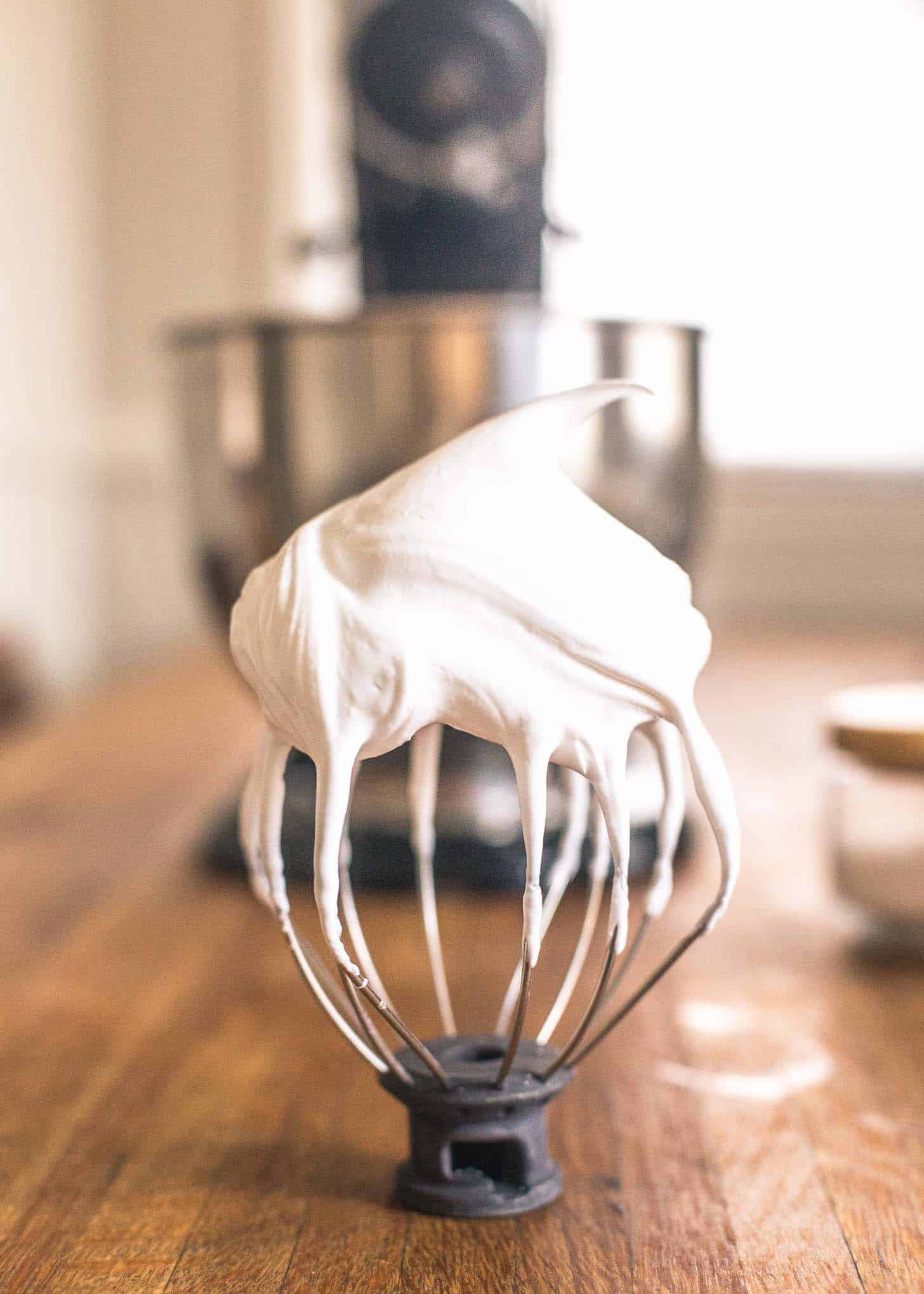Meringue on a whisk