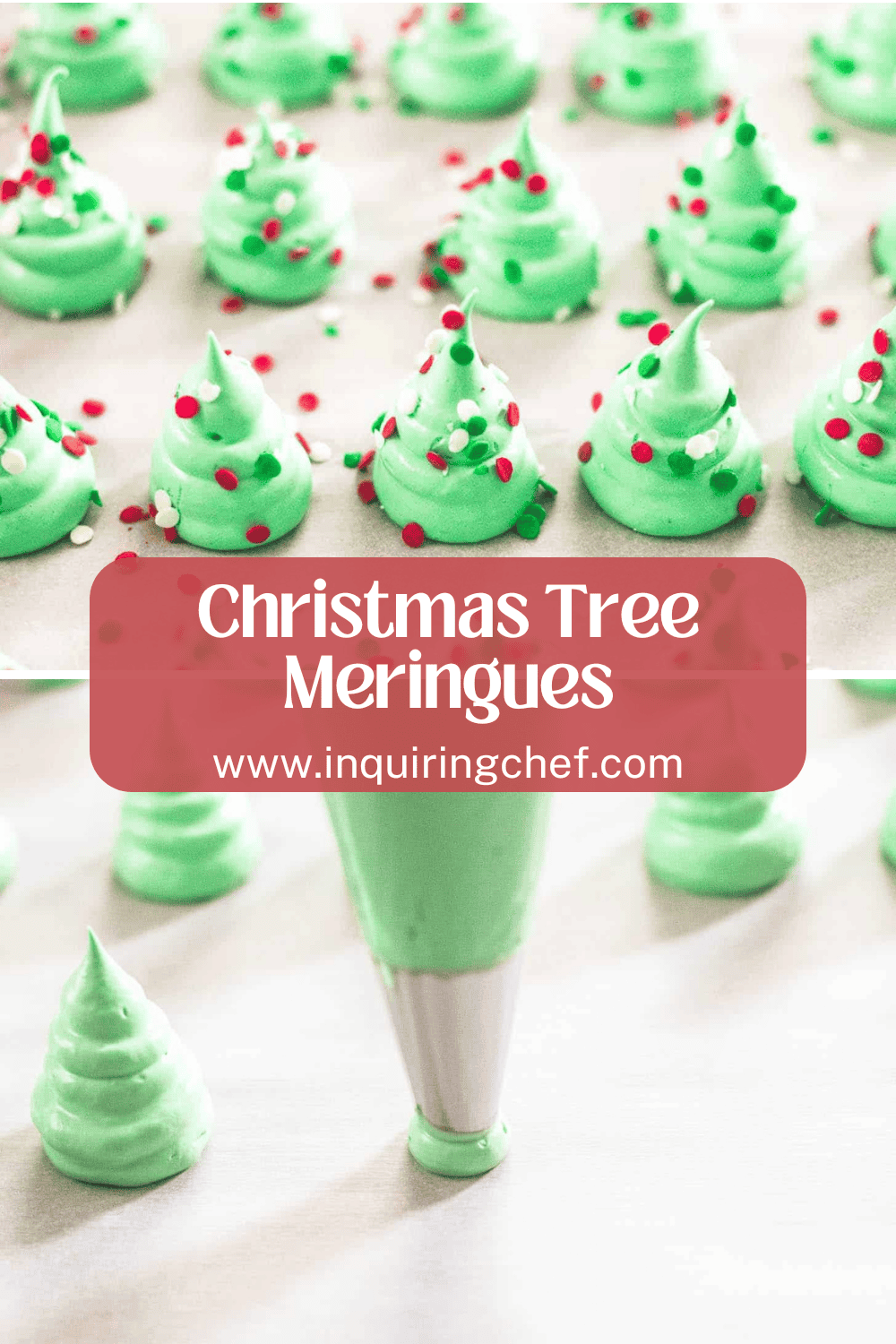 christmas tree meringues