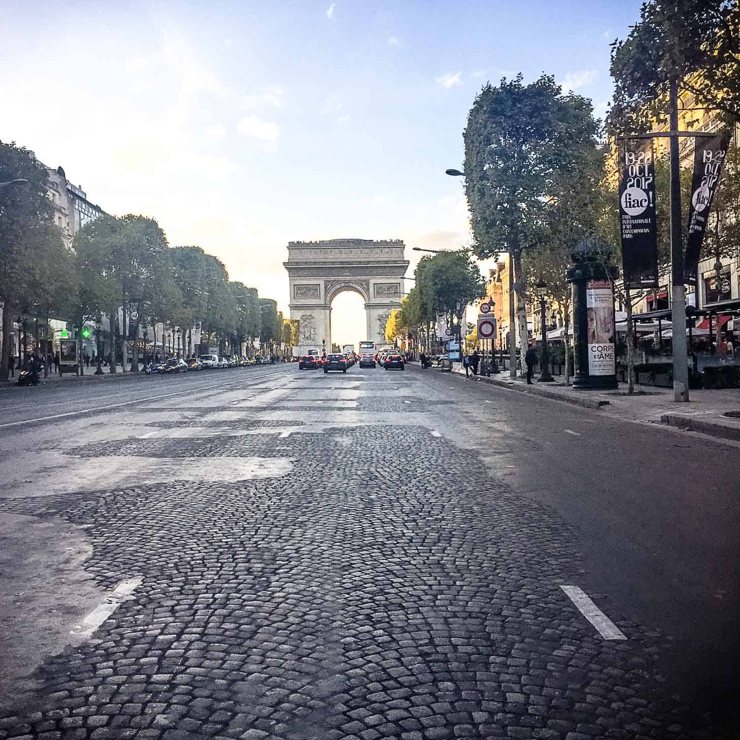 the Arc de Triomphe 