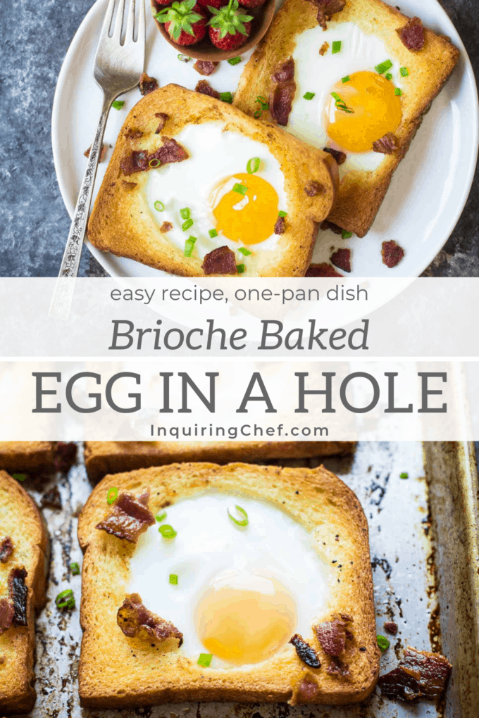 brioche baked egg in a hole