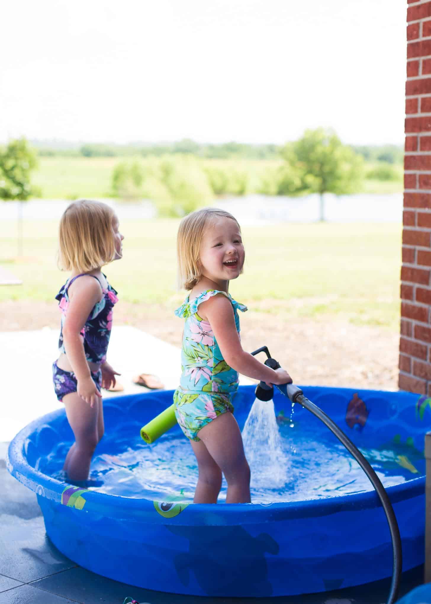 playing in the baby pool