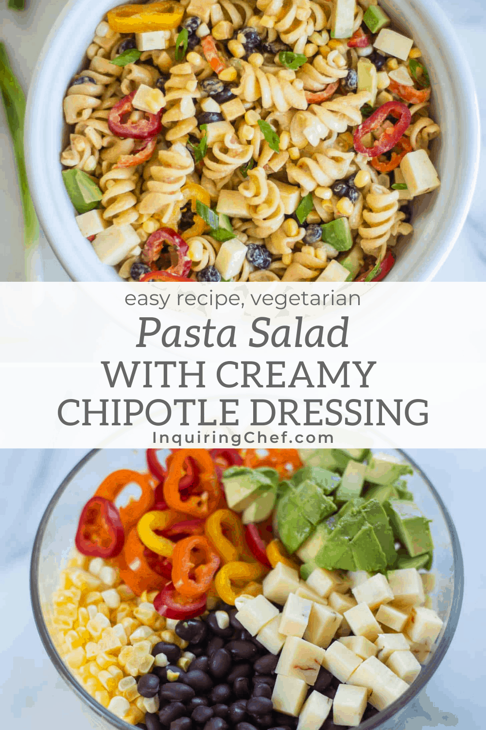 pasta salad with creamy chipotle dressing