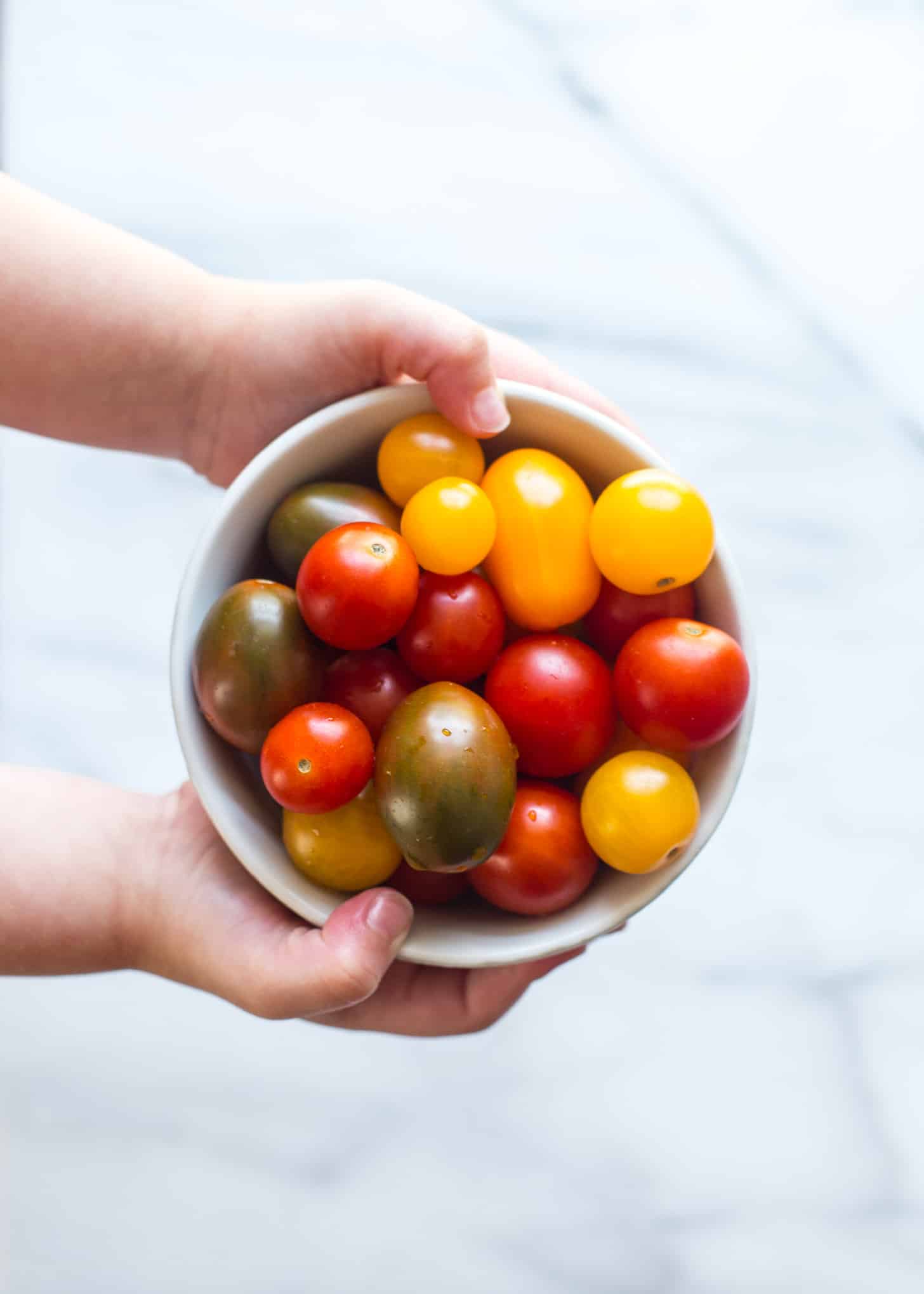 cherry tomatoes in a small bowl