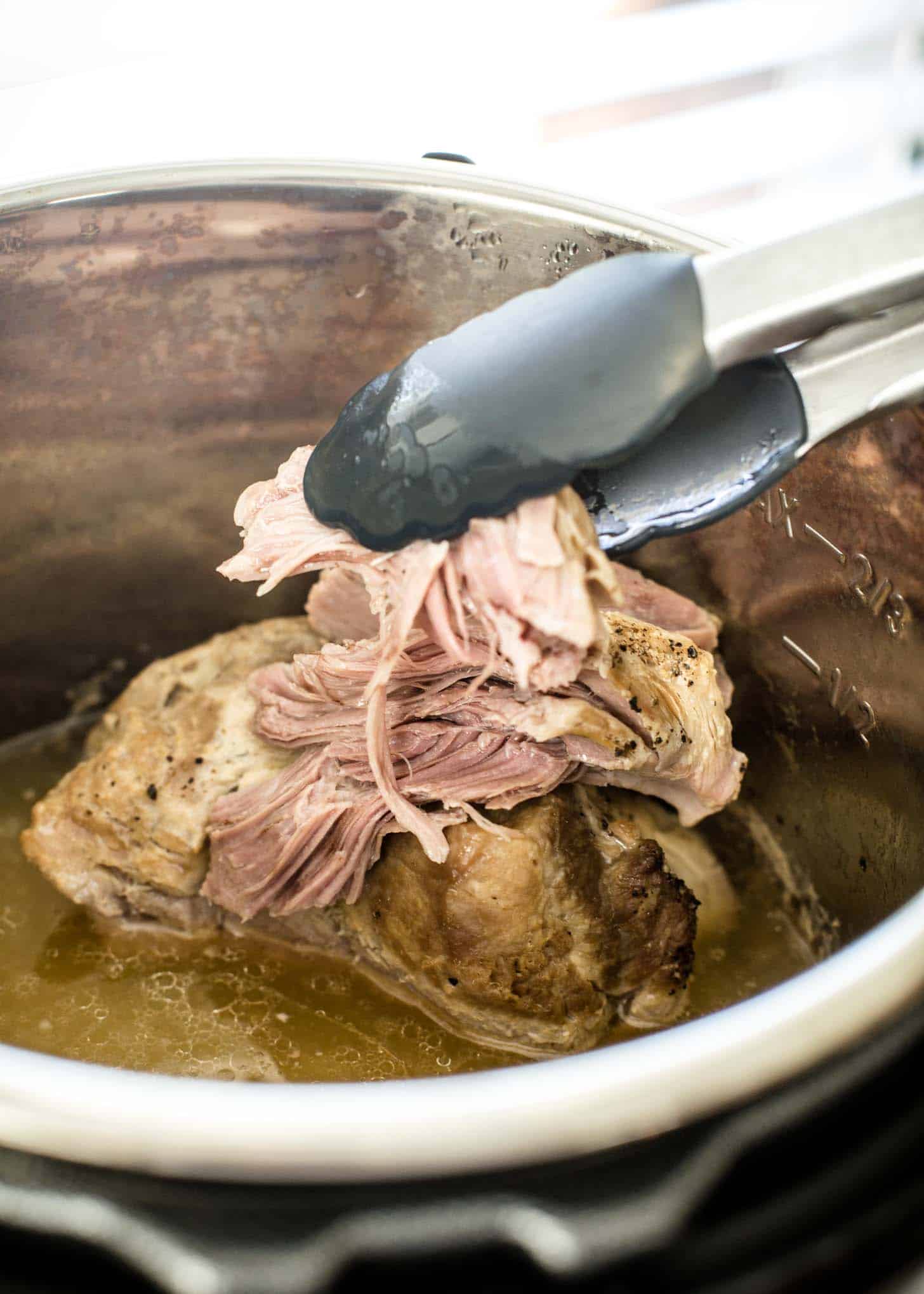 cooked pork in the instant pot