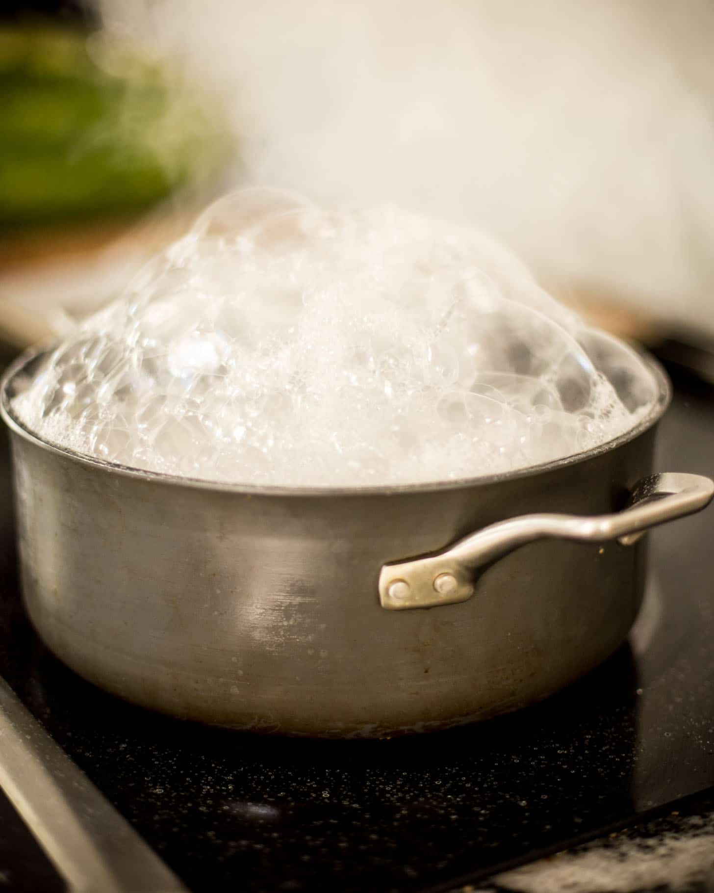 boiling Water for Pumpkin Spice Pretzel Bites