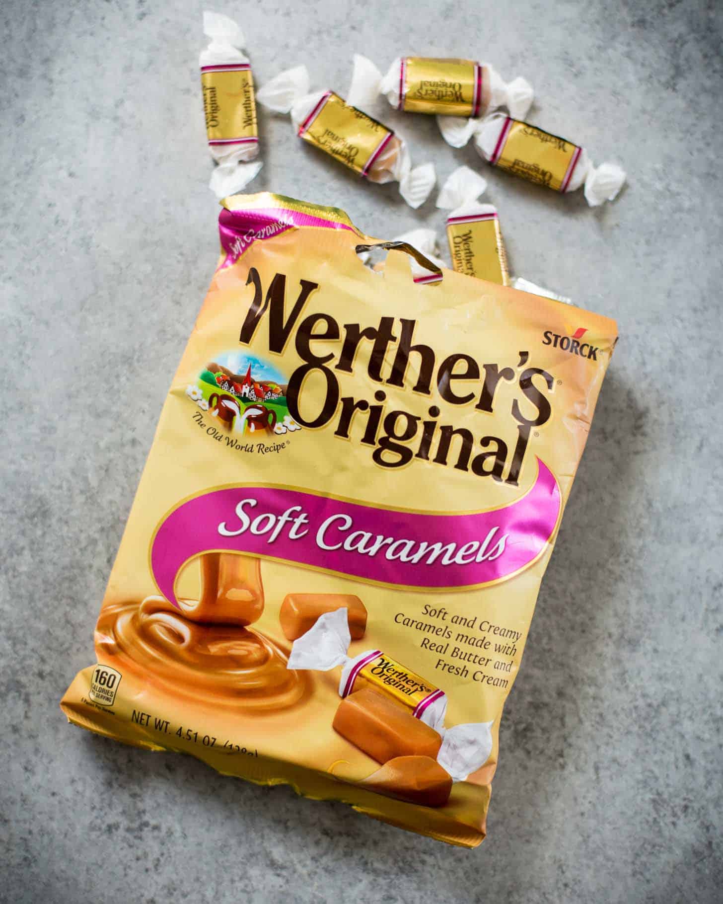 Werthers Original Vanilla Creme Soft Caramel Peg Bag, 4.51 oz