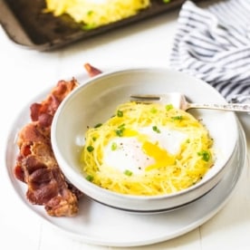 Spaghetti Squash Egg Nests