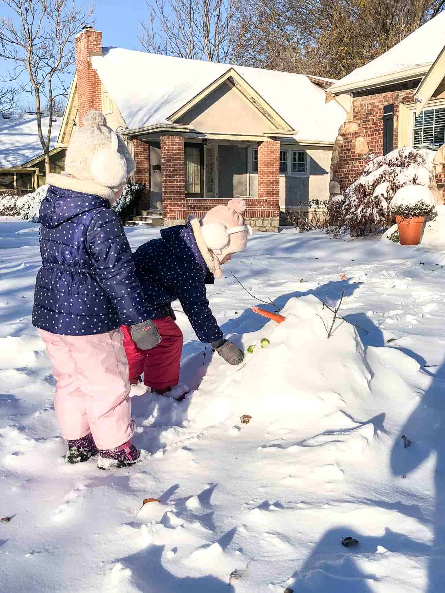 building a snow man