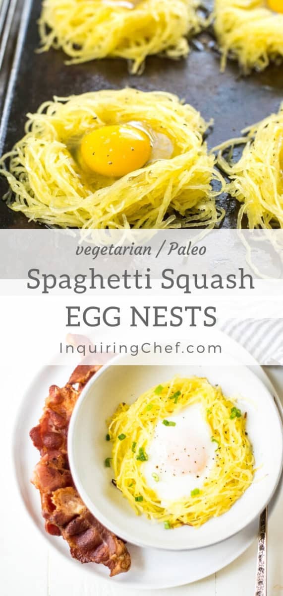 Spaghetti Squash Egg Nests