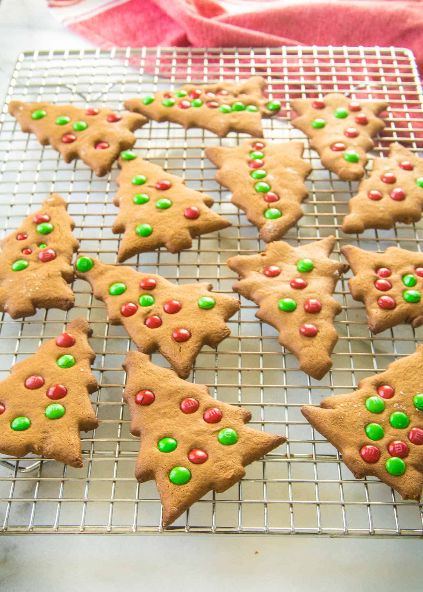 Crisp Gingerbread Cookies on a cooling rack