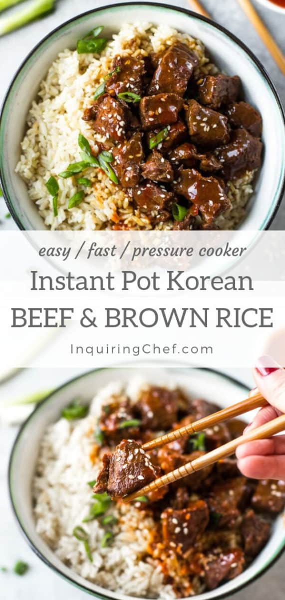 Instant Pot Korean Beef and Brown Rice