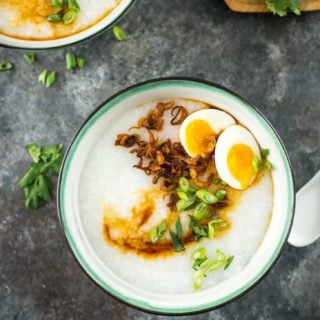Congee in a bowl