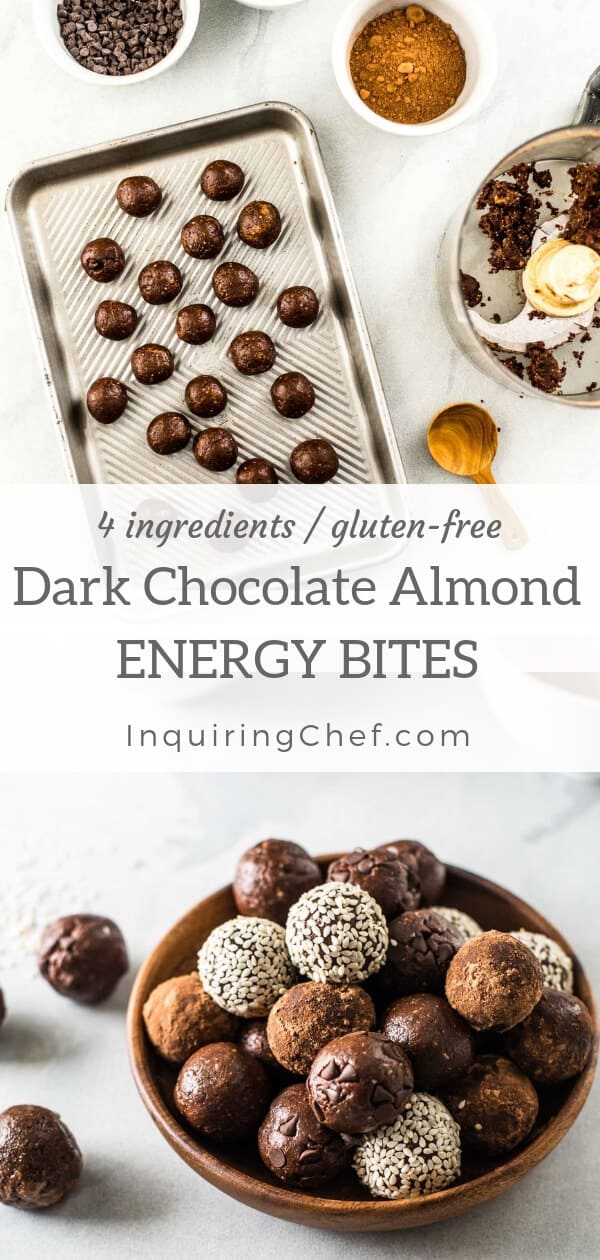 Dark Chocolate Almond Energy Bites