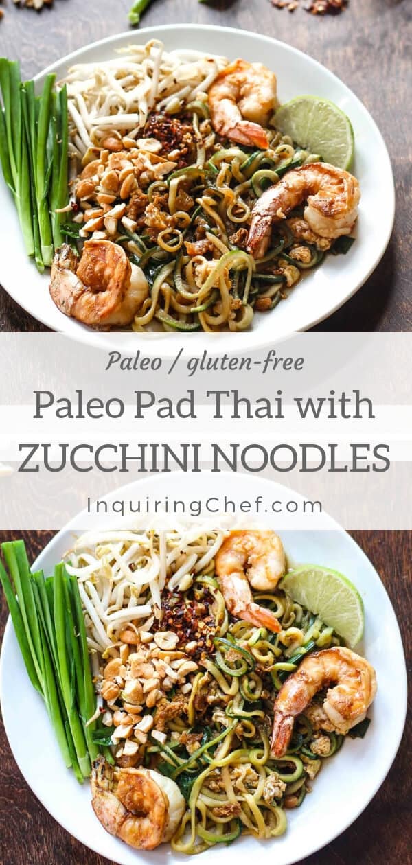 Paleo Pad Thai with Zucchini Noodles