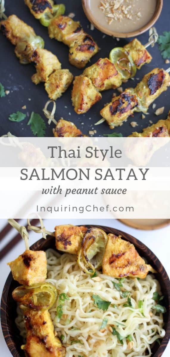 Thai-Style Salmon Satay with Peanut Sauce