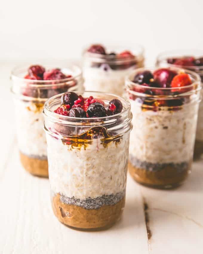 Mason Jar Overnight Oats {Meal Prep}