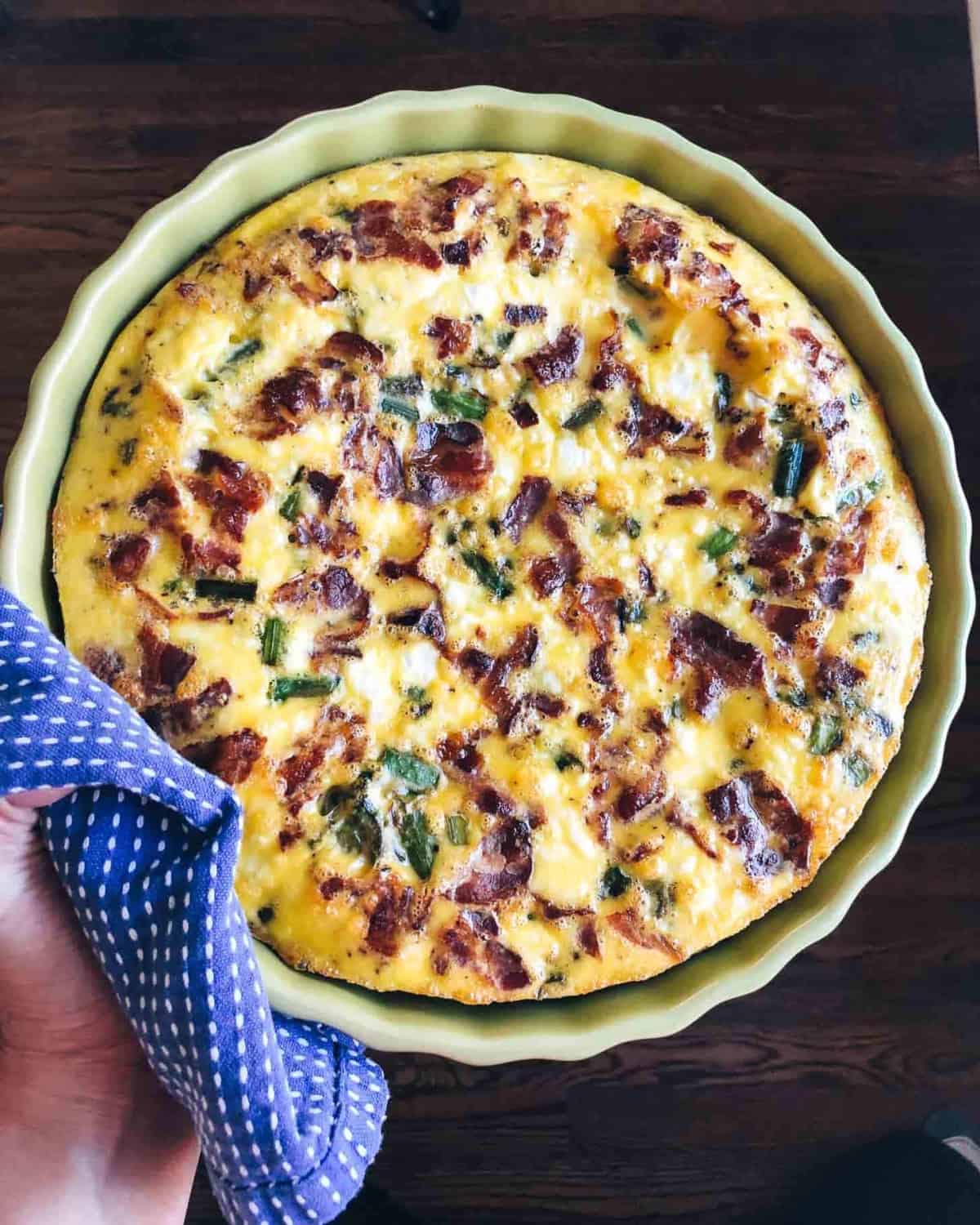 Frittata with Asparagus, Bacon and Goat Cheese