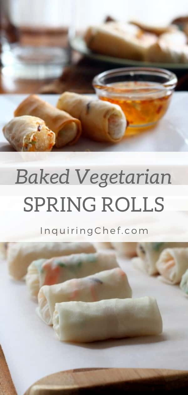 Baked Vegetarian Spring Rolls