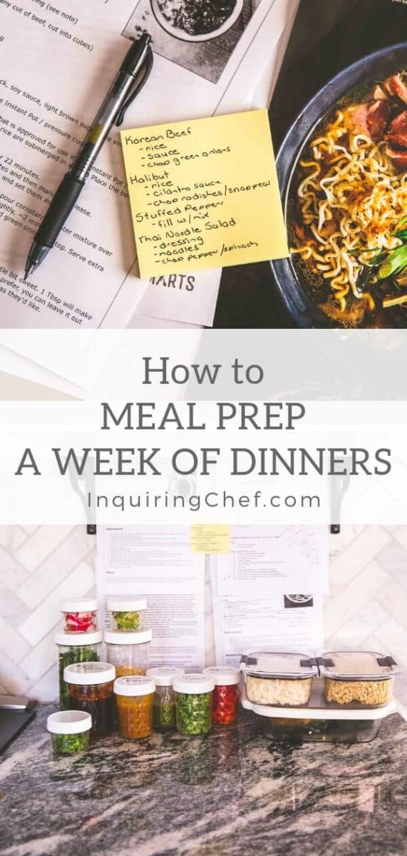 How to meal prep a week of dinners