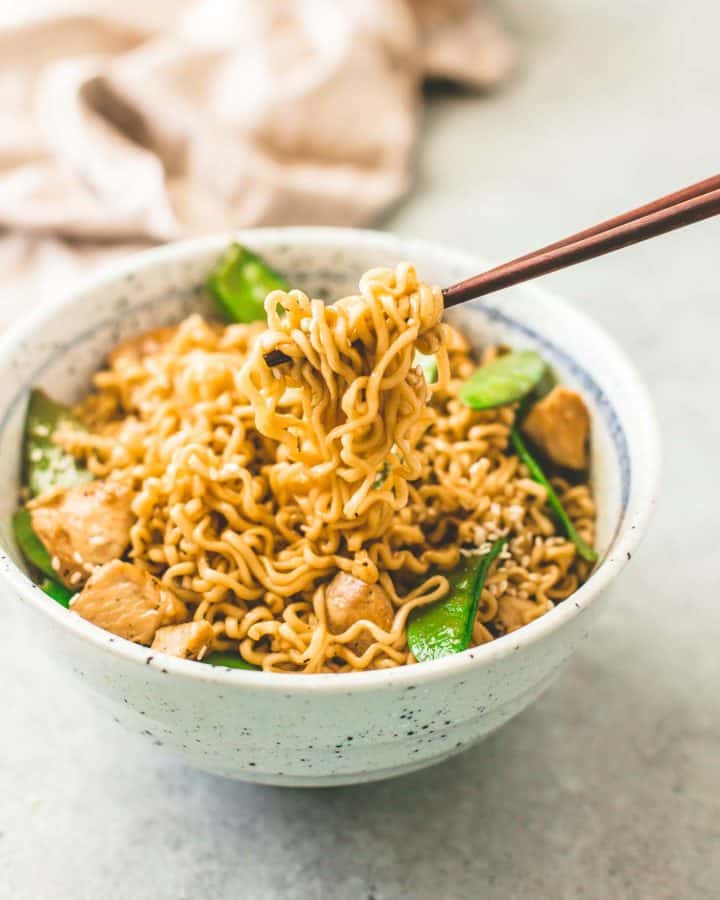 Sesame Garlic Ramen StirFry