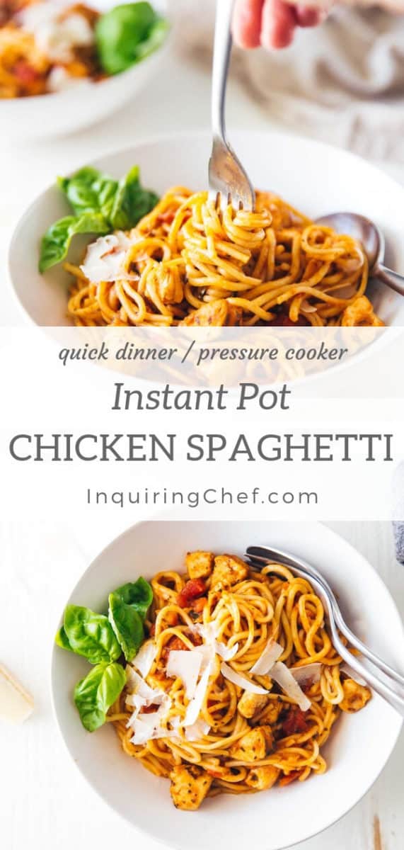 Easy Instant Pot Chicken Spaghetti