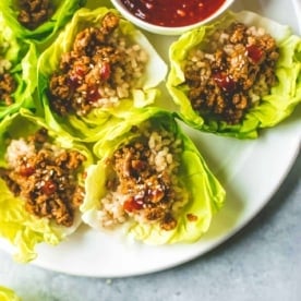 Korean Chicken Lettuce Wraps