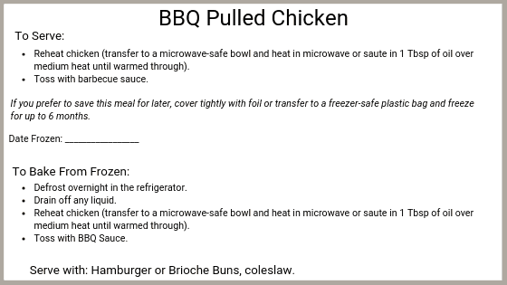 BBQ Pulled Chicken