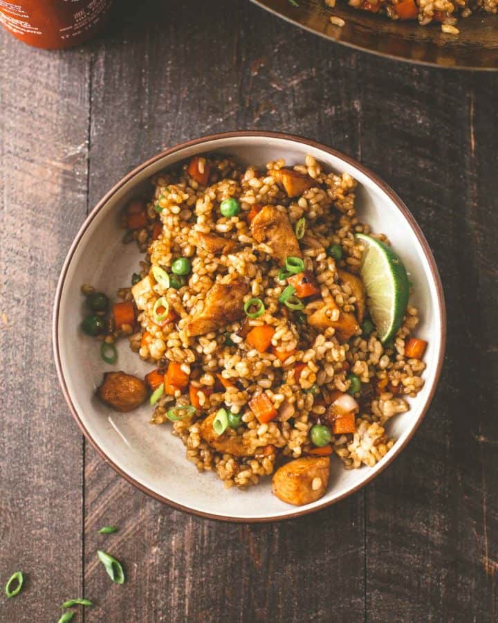 Honey Garlic Chicken Fried Rice
