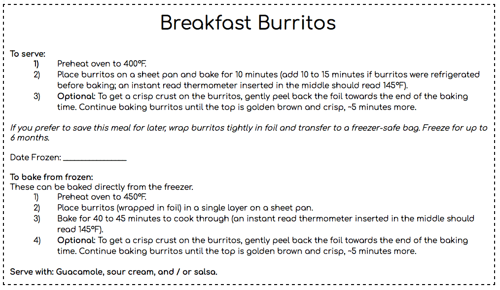 Breakfast Burrito_Reheating Instructions