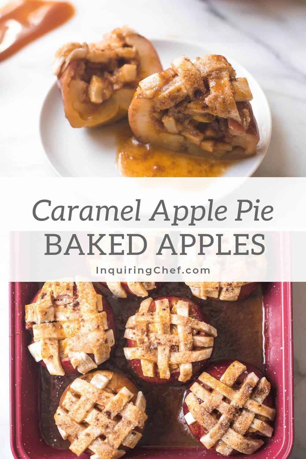 caramel apple pie baked apples