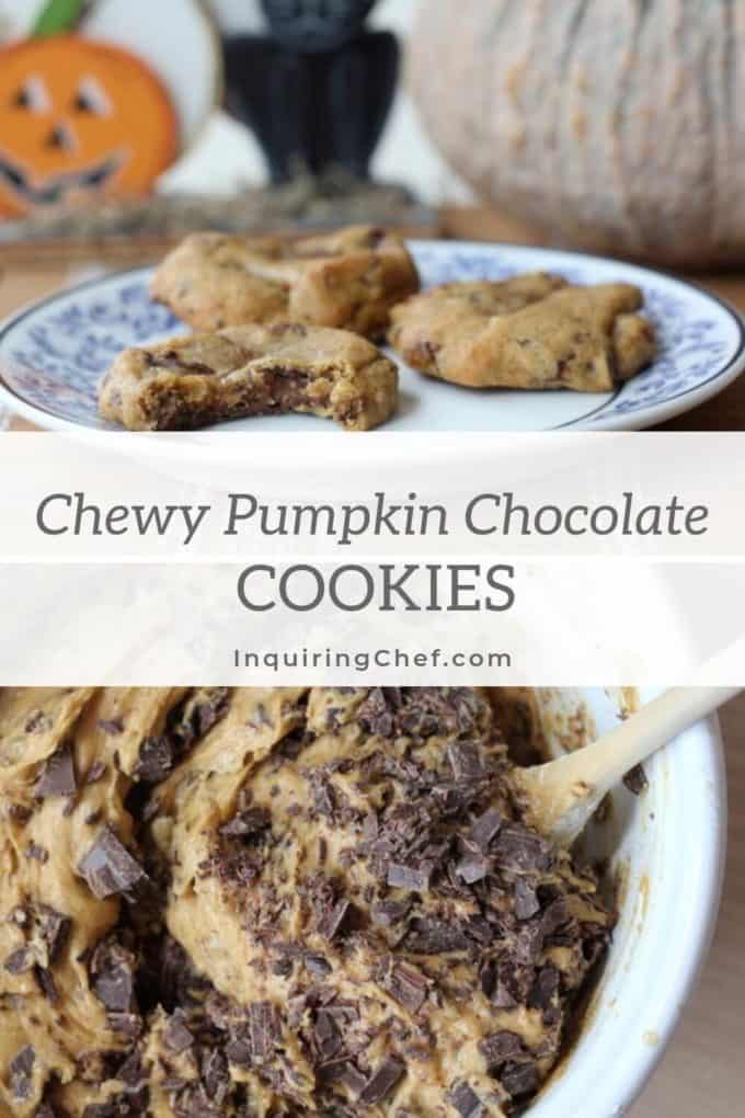 Chewy Pumpkin Chocolate Cookies
