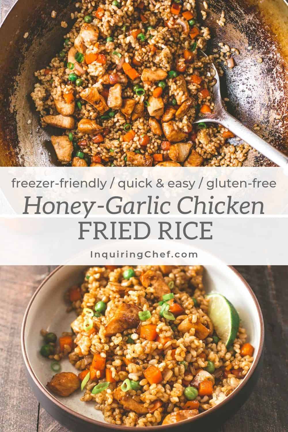 honey garlic chicken fried rice