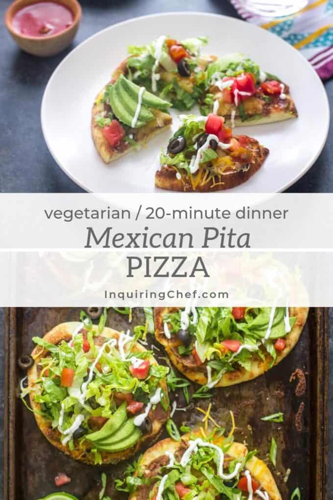 mexican pita pizza