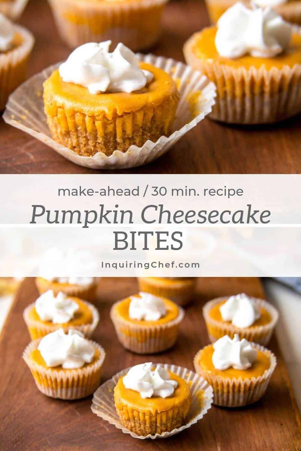 Pumpkin Cheesecake Bites 