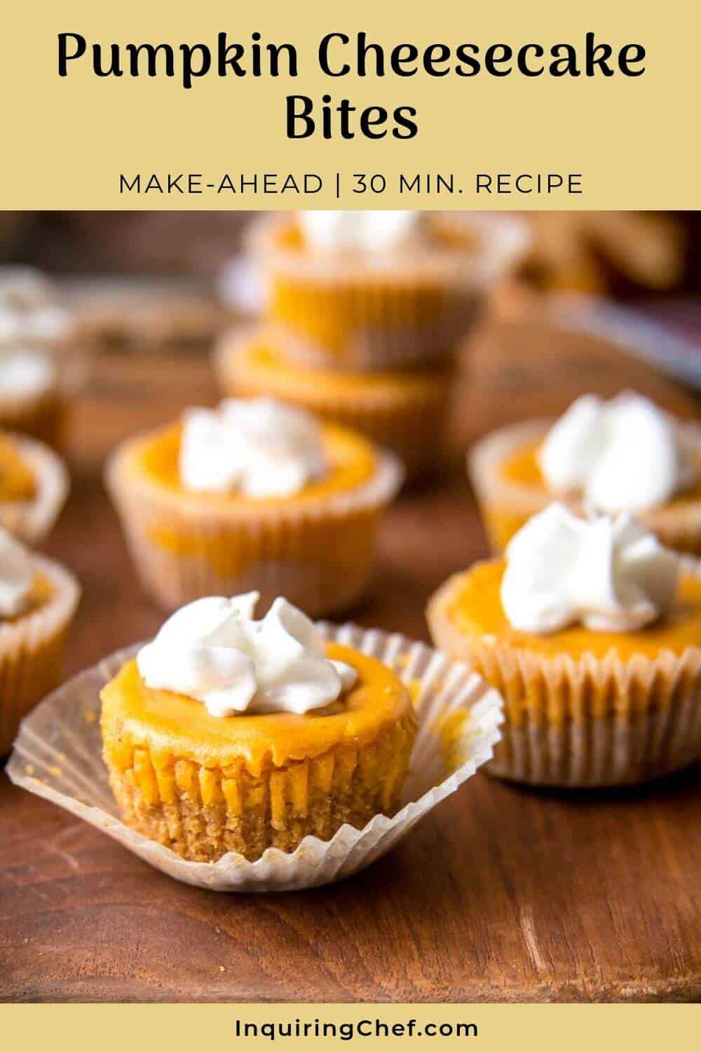 Pumpkin Cheesecake Bites 