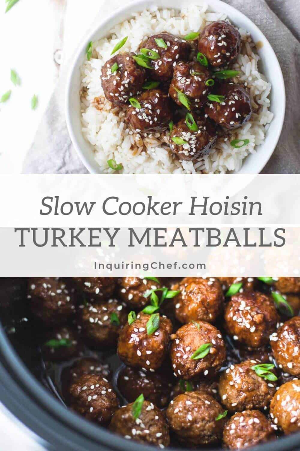 In search of super easy weeknight dinners, Slow-Cooker Hoisin Turkey Meatballs have jumped to the top of my list. Tender meatballs simmer slowly in a sweet and savory sauce and come in at under 300 calories per serving. Add rice and steamed broccoli or green beans and dinner is served!