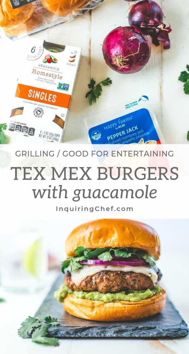 Tex Mex Burgers with Guacamole
