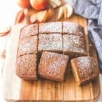 Applesauce Cake on a wooden board