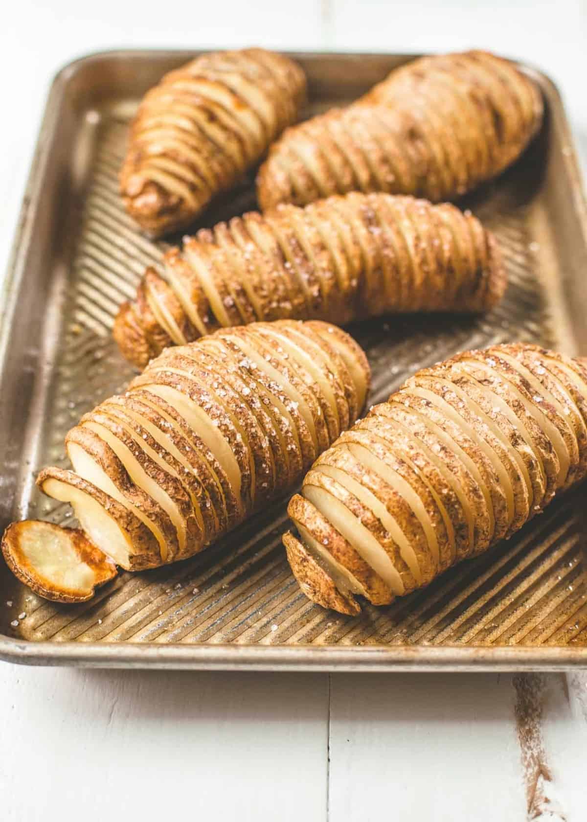 Ham and Cheese Hasselback Potatoes