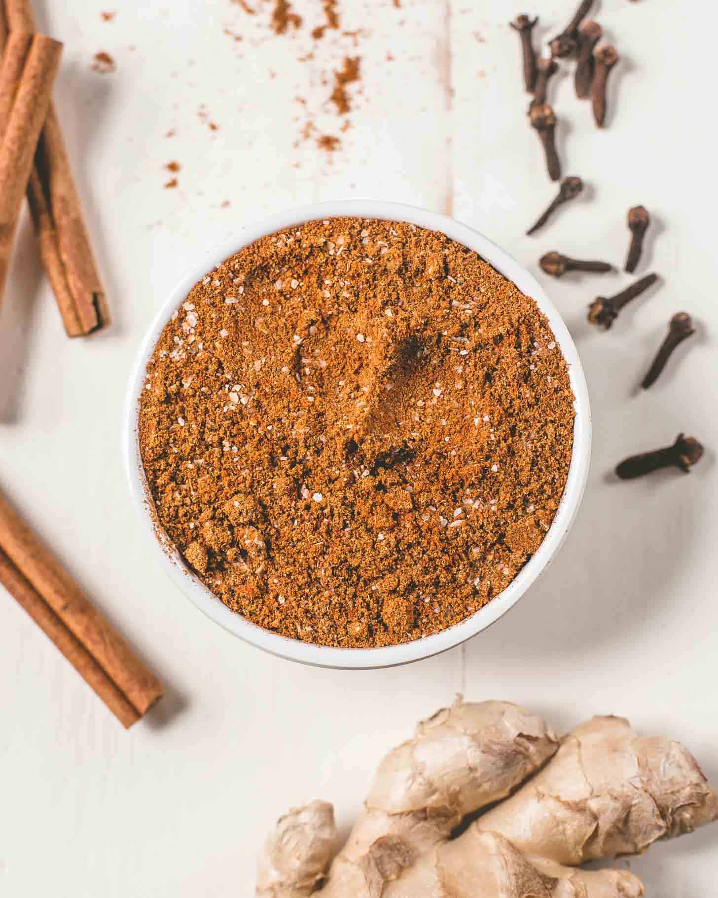 Moroccan Seasoning in a small white ramekin