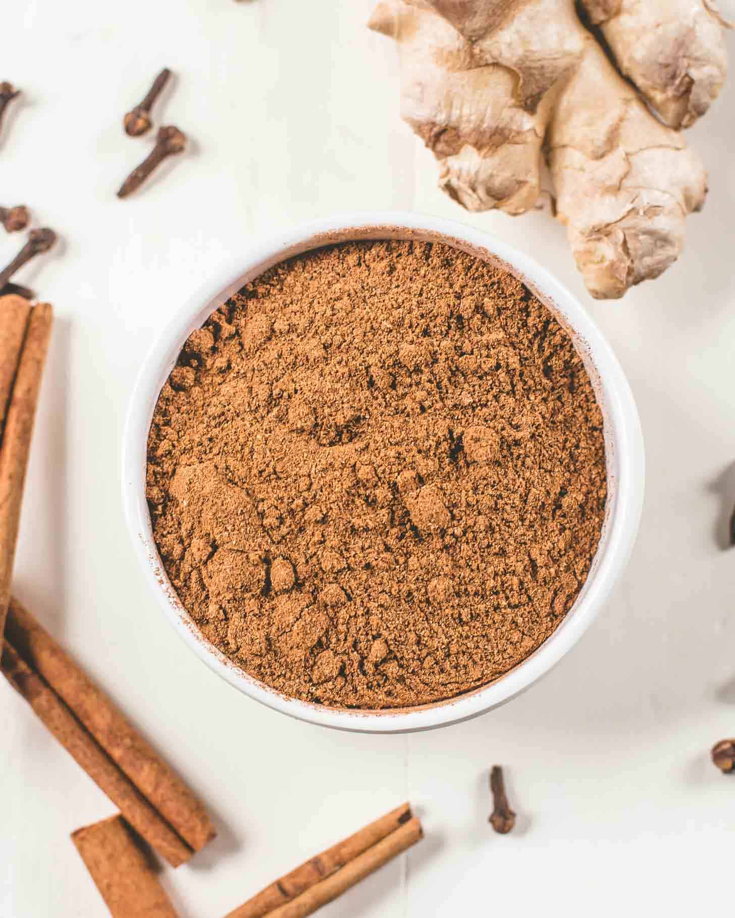 Pumpkin Pie Spice in a small white ramekin