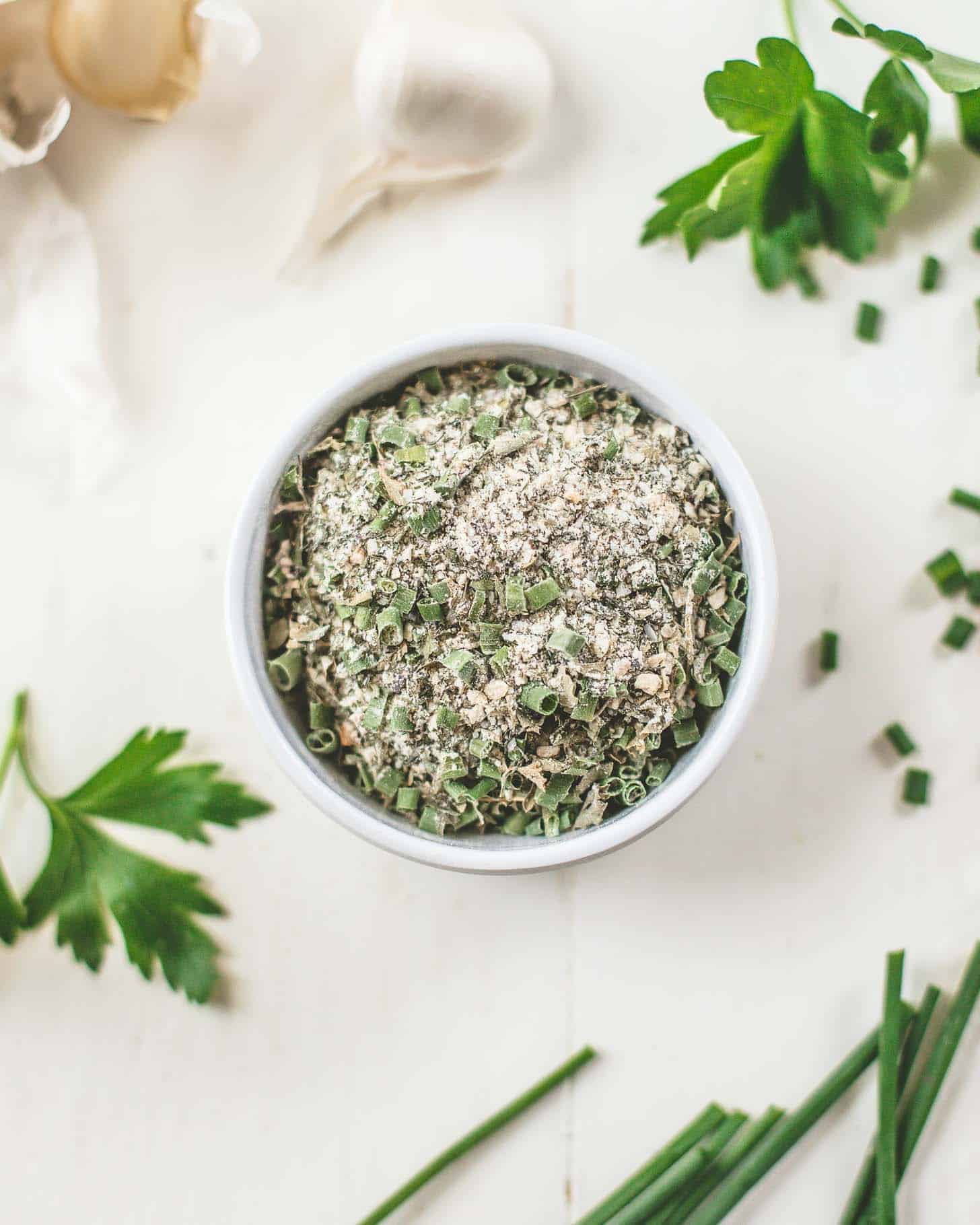 ranch dressing mix in a white bowl