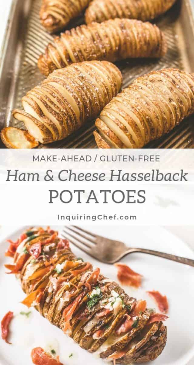 Ham and Cheese Hasselback Potatoes