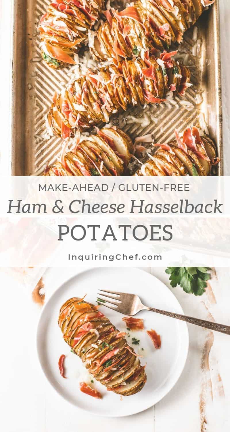 Ham and Cheese Hasselback Potatoes